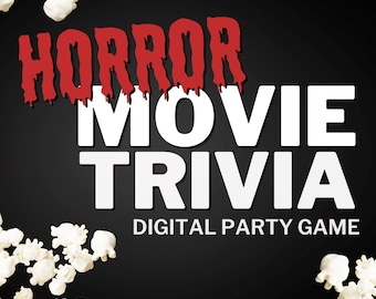 HORROR MOVIE TRIVIA Digital Party Game | 6 Rounds & 60 Questions | Halloween Game | Instant Download | Scary Movie Quiz | PowerPoint