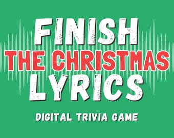 Beende das digitale Partyspiel CHRISTMAS LYRICS | 3 Runden & 24 Lieder | Ferienspiel | Musik Quiz | Power Point erstellt