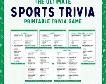 Sport Quiz Spiel: 6 Runden, 60 Fragen (PDF-Dateien)