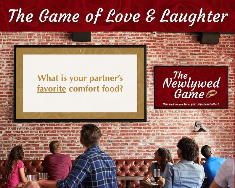 THE NEWLYWED GAME | 5 Rounds & 50 Questions | Digital Party Game for Couples | Built in PowerPoint image 2