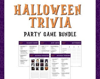 HALLOWEEN TRIVIA Party Game Bundle | 5 Games Included | Halloween Game | Trivia Quiz | Instant Download