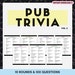PUB TRIVIA Printable Game Volume 2 10 Rounds &amp; 100 Questions Perfect for Trivia Night Instant ...