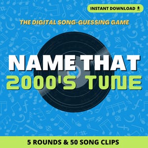 NAME THAT 2000’S TUNE Digital Trivia Game | 5 Rounds & 50 Songs | Instant Download | 2000’s Music Quiz | PowerPoint Game