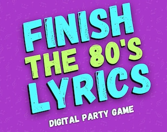 80's Music Trivia Game: Beende die Songtexte (PowerPoint & PDF)