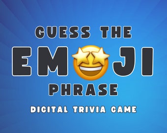 GUESS the EMOJI PHRASE Digital Party Game! See If You Can Guess the Movie, Tv Show, Restaurant & Song from a Set of Emoji! Powerpoint-Based