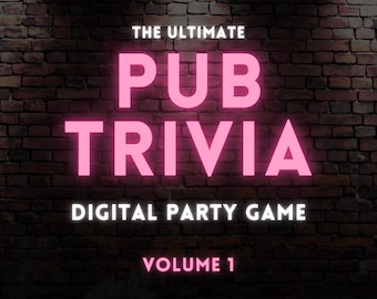 Pub Trivia Digitales Spiel | 6 Runden & 60 Fragen | Trivia Quiz | in Power Point | Sofort Download