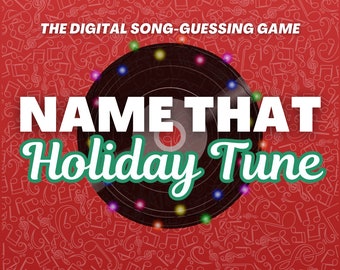 Name That HOLIDAY Tune Digital Song-Guessing Game | 3 Rounds & 30 Songs | Play in Person or Virtually | Holiday Game | Built on PowerPoint