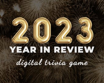 2023 TRIVIA Digital Game | 4 Rounds & 40 Questions | End of the Year Game | New Year's Eve | PowerPoint