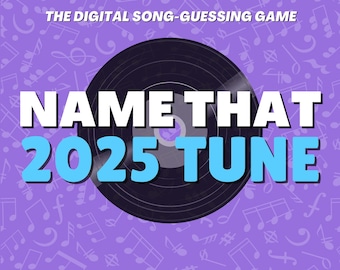 NAMEN SIE DIESE 2025 TUNE Digitales Gesellschaftsspiel | 4 Runden & 40 Lieder | Musik Trivia Quiz | Sofortdownload | Power Point Spiel