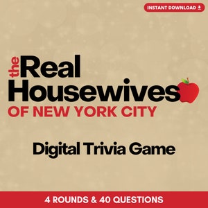 The Real Housewives of NEW YORK CITY Digital Trivia Game | 4 Rounds & 40 Questions | Instant Download | Built on PowerPoint