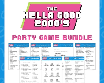 2000’S TRIVIA Party Game Bundle | 7 Druckbare Spiele | Sofortdownload | 2000 Party