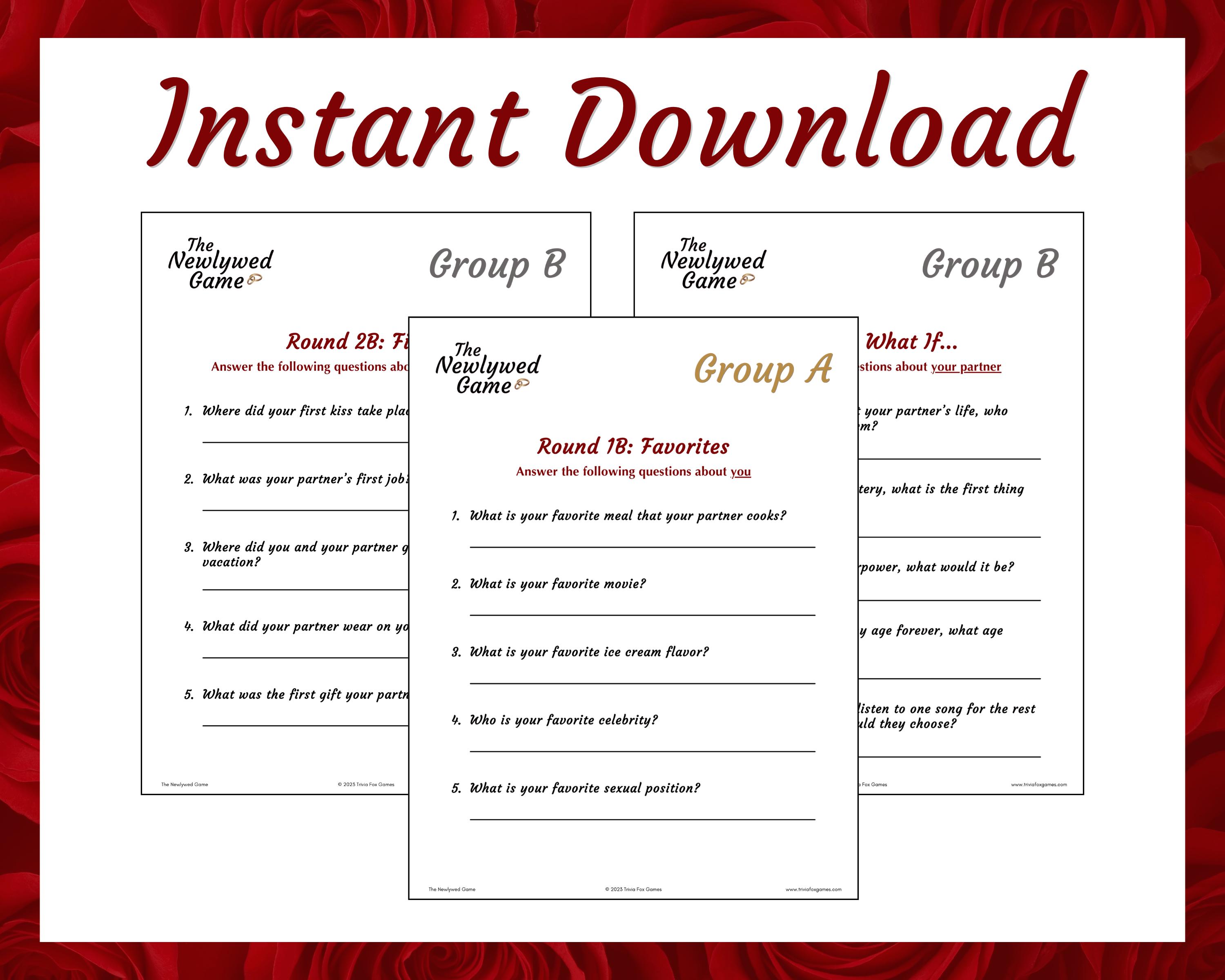 THE NEWLYWED GAME | 5 Rounds & 50 Questions | Party Game for Couples