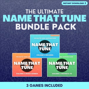 The Ultimate NAME THAT TUNE Digital Game Bundle | 3 Games to Play | Perfect Game for Parties | Instant Download | Built on PowerPoint