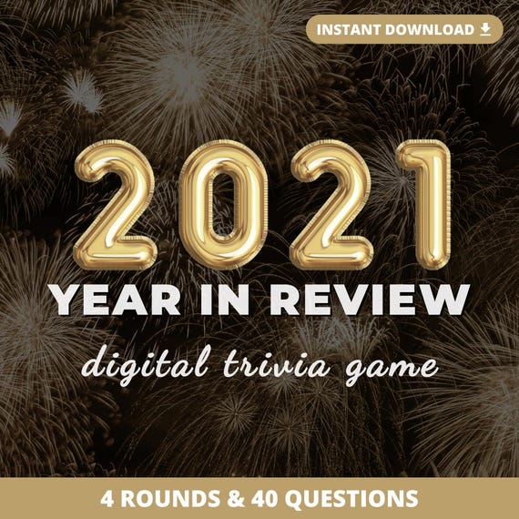 2021 TRIVIA Digital Game | 3 Rounds & 40 Questions | End of the Year Game | New Year's Eve | PowerPoint