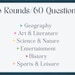 TRIVIA PURSUIT Printable Game 6 Rounds &amp; 60 Questions Party Game ...
