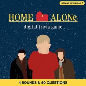 Jeu-questionnaire SEUL À LA MAISON | 4 séries de 60 questions | Jeu Fête De Noël | Plaisir des Fêtes | Jeu familial | Anecdotes sur les films | Téléchargement instantané