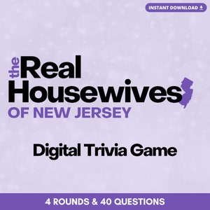 The Real Housewives of NEW JERSEY Digital Trivia Game | 4 Rounds & 40 Questions | Instant Download | Built on PowerPoint