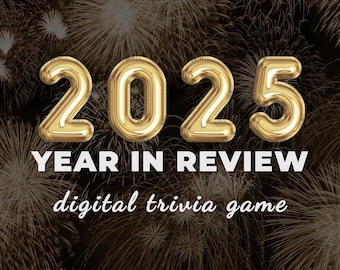 2025 TRIVIA Digitales Spiel | 4 Runden & 40 Fragen | Jahresende Spiel | Silvester | Power Point