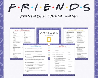 FRIENDS TRIVIA Printable Game | 5 Rounds & 50 Questions | Perfect for Game Night | Instant Download | PDF Files