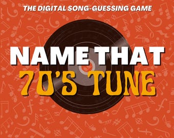 NAMEN SIE DAS 70er Jahre TUNE Digitales Quiz-Spiel | 5 Runden & 50 Lieder | Sofortdownload | 70er Musik Quiz | Power Point
