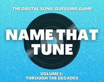 NAME That Tune Digitales Song-Ratespiel | 5 Runden & 50 Songclips | Spielen Sie persönlich oder virtuell | Partyspiel | Basierend auf PowerPoint