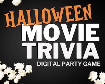 HALLOWEEN FILM TRIVIA Digitales Gesellschaftsspiel | 5 Runden & 50 Fragen | Halloween Familienspiel | Sofortdownload | Power Point