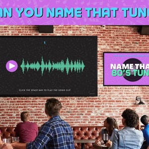NAME THAT 80’s TUNE Digital Trivia Game | 5 Rounds & 50 Songs | Instant Download | 80’s Music Quiz | PowerPoint Game image 2