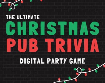 CHRISTMAS TRIVIA Digital Game | 6 Rounds & 62 Questions | Holiday Party Game | Built in PowerPoint