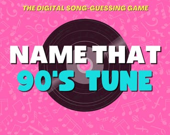 NAME THAT 90’s TUNE Digital Trivia Game | 5 Rounds & 50 Songs | Instant Download | 90’s Music Quiz | PowerPoint