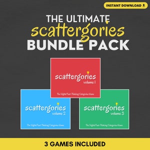 SCATTERGORIES BUNDLE PACK | 3 Games Included |  36 Rounds Total | Family Game | Party Game | Instant Download | Built on Powerpoint