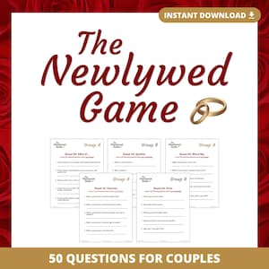 LE JEU DES JEUNES FILS | 5 tours et 50 questions | Jeu de société pour couples | Jeu imprimable | Téléchargement instantané image 1