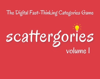 SCATTERGORIES Digital Game | Volume 1 | 12 Rounds of Categories | Virtual Game | Great for Parties & Team Building | Built on PowerPoint