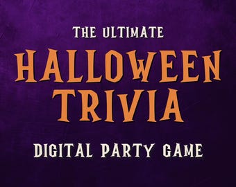 HALLOWEEN TRIVIA Digital Party Game | 5 Rounds & 40 Questions | Digital Download | Trivia Quiz | Virtual Game | PowerPoint