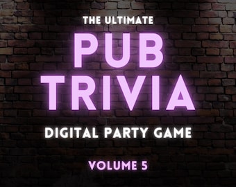 PUB TRIVIA Digital Game | 6 Rounds & 60 Questions | Trivia Quiz | Built in PowerPoint | Instant Download
