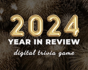 2024 TRIVIA Digitales Spiel | 4 Runden & 40 Fragen | Jahresende Spiel | Silvester | Power Point