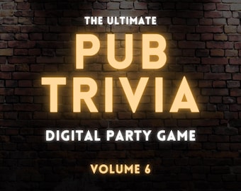 PUB TRIVIA Digital Game | 6 Rounds & 60 Questions | Trivia Quiz | Built in PowerPoint | Instant Download