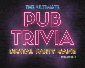 PUB TRIVIA Digital Game (Vol 1) | Instant Download | 10 Rounds & 100 Questions | Perfect Game for Trivia Night | Built on PowerPoint