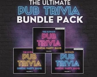 Pub Trivia Game Bundle: 3 PowerPoint Games (Digital Download)