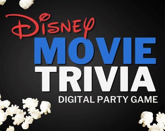 Disney Movie Trivia Digital Party Game | 6 Rounds & 60 Questions | Family Game | Movie Quiz | Instant Download