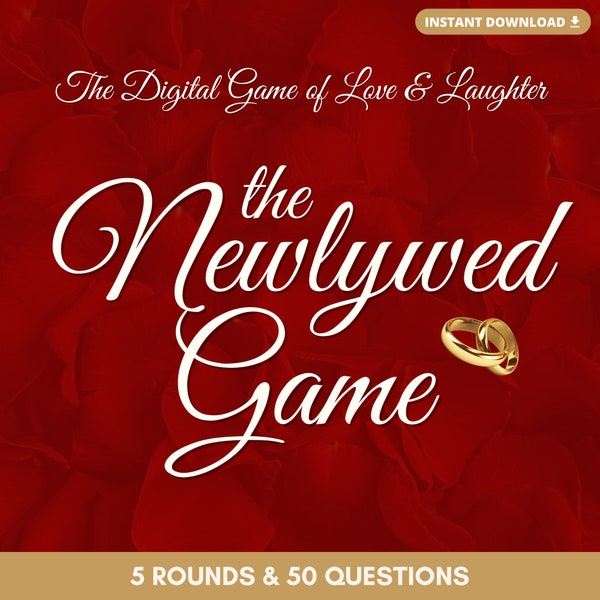 The NEWLYWED DIGITAL GAME | 50 Questions to Test Your Knowledge on Your Significant Other | Play in Person or Virtually | Powerpoint Game