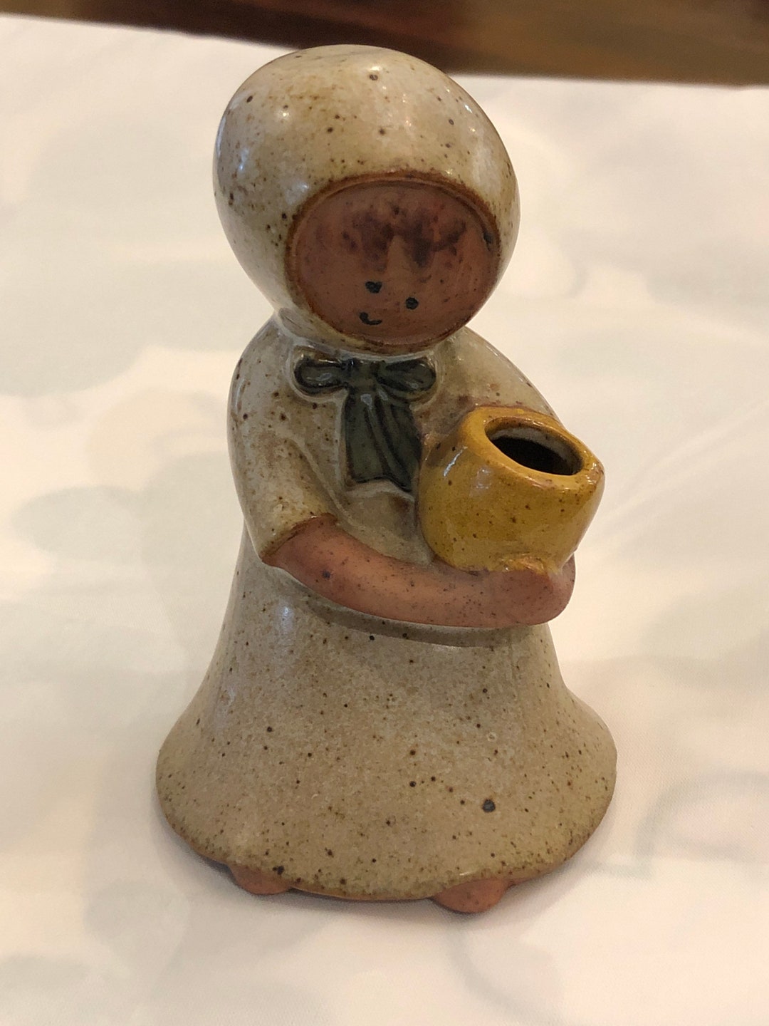 Art Pottery Girl With a Flower Pot Etsy