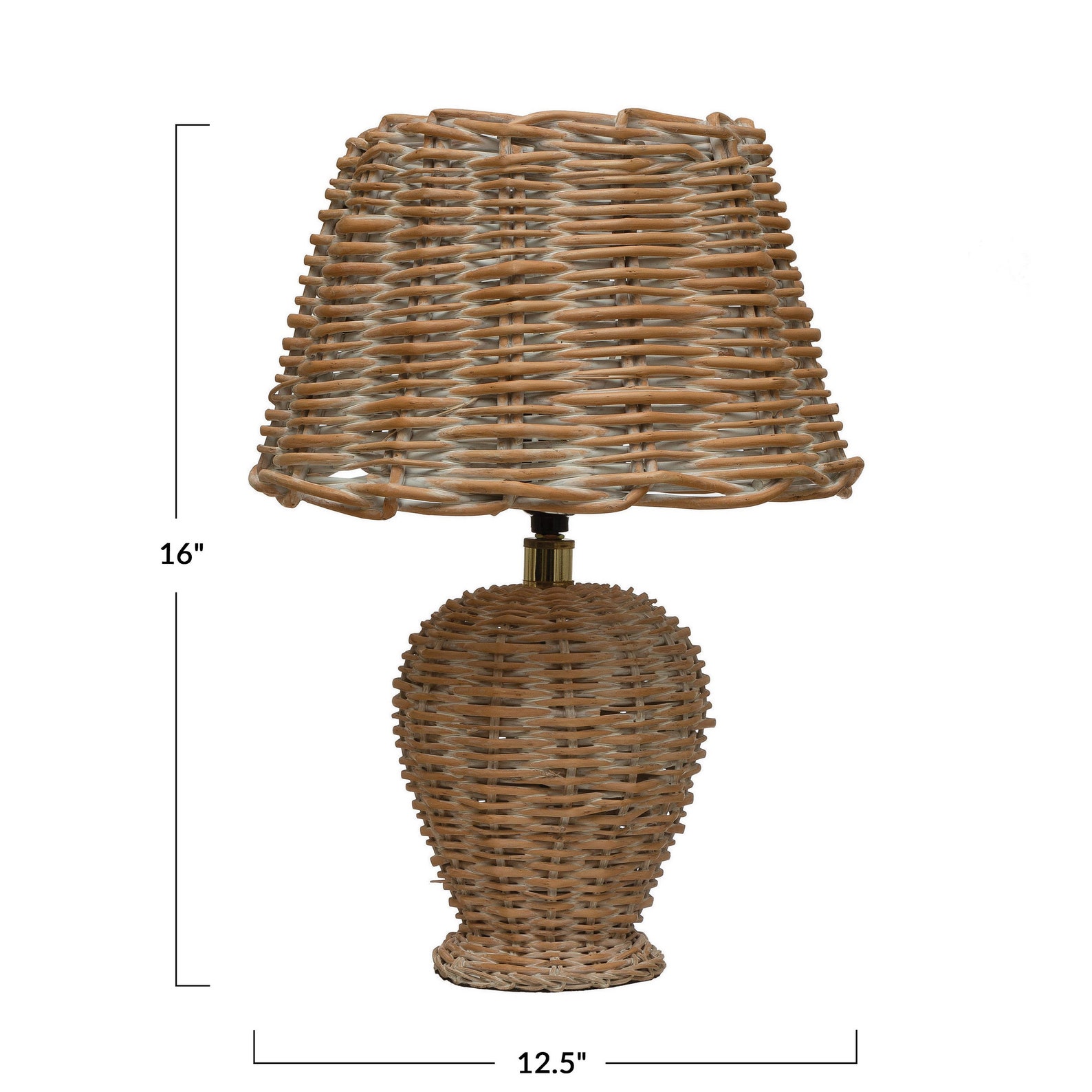 HandWoven Rattan Table Lamp Etsy