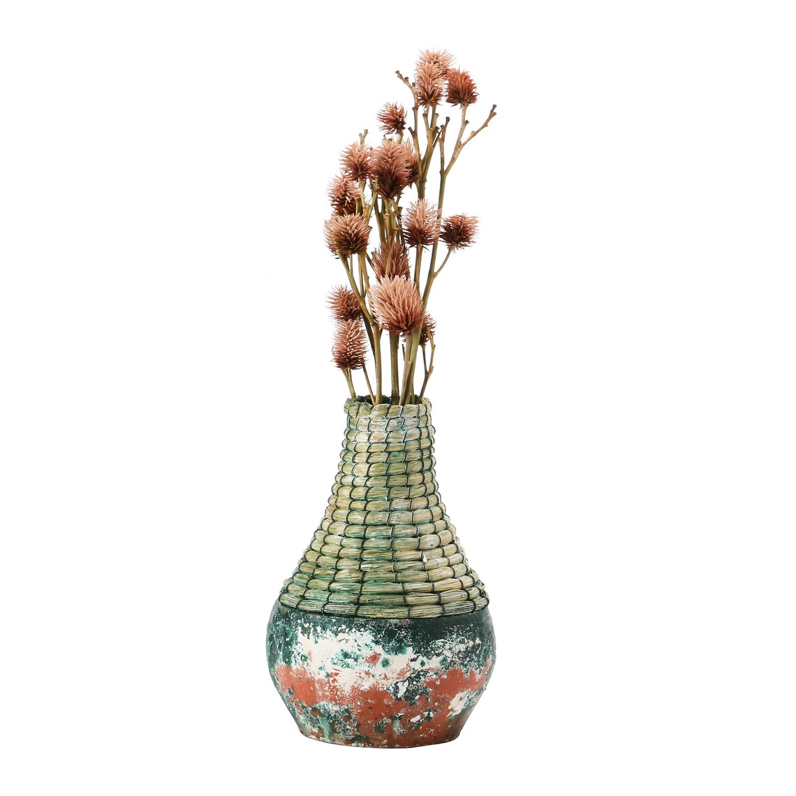 Woven Dried Grass & Clay Vase Etsy
