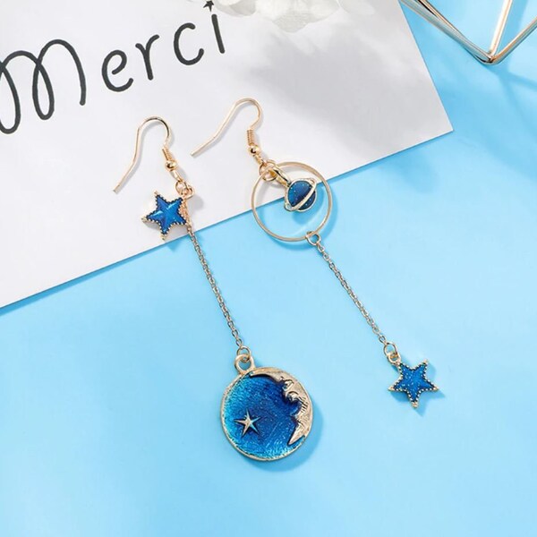 Cute moon earrings Clearance