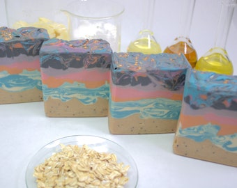 Luxurious Vegan Oat Milk Bar Soap - ALL MY LOVE - Palm-Free & Eco-Friendly, Ideal Self-Care Gift with Clean Ingredients