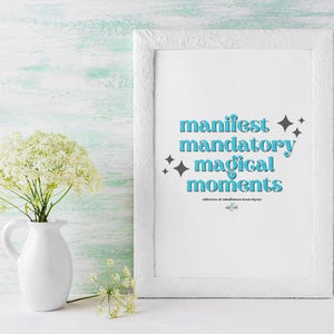 Manifest V1 Mindfulness Mantra Afirmação Cartão Citação Positiva Autoestima Confiança Autocuidado Terapia Decoração de Escritório Amor Próprio TCC