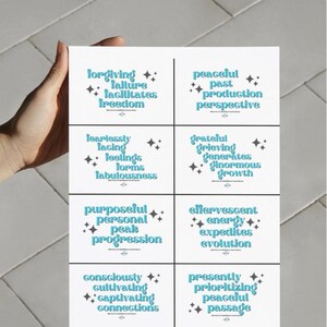 PERDÓN Conjunto de 8 afirmaciones diarias Descarga digital V1 Salud mental motivacional Conciencia plena Inspiración PDF imprimible