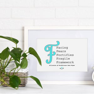 Fortifica V2 Mindfulness Mantra Afirmação Cartão Citação Positiva Autoestima Confiança Autocuidado Terapia Decoração de Escritório Amor Próprio TCC