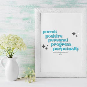 Permit V1 Mindfulness Mantra Afirmação Cartão Citação Positiva Autoestima Confiança Autocuidado Terapia Decoração de Escritório Amor Próprio TCC