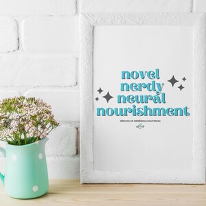 Cartão de afirmação Nutrição V1 citação positiva mindfulness mantra autoestima confiança autocuidado terapia decoração de escritório amor próprio cbt